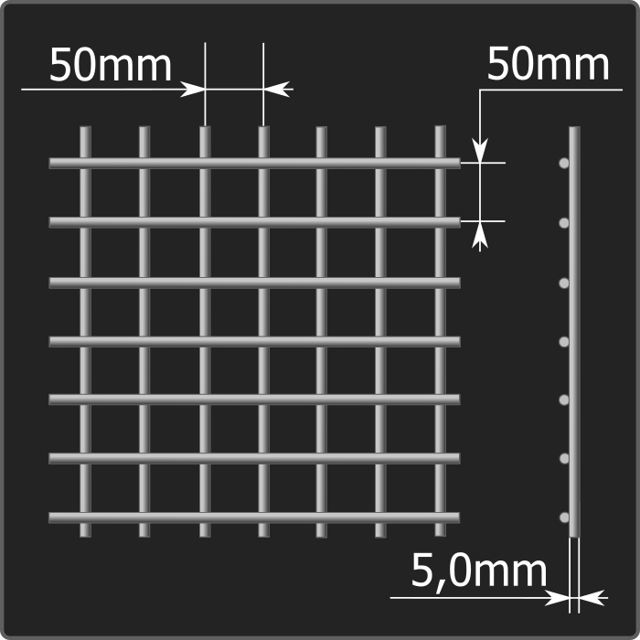 Сетка кладочная 50*50*5,0 (0,38*2,0)