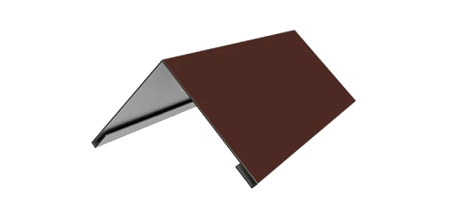 Конек плоский с подгибом 0,45x200x200x2000 RAL6005 зеленый-мох